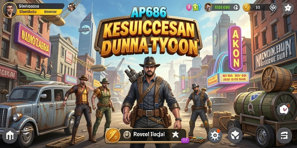 Tampilan gameplay AP686 dalam dunia Tycoon yang menarik dan penuh strategi.