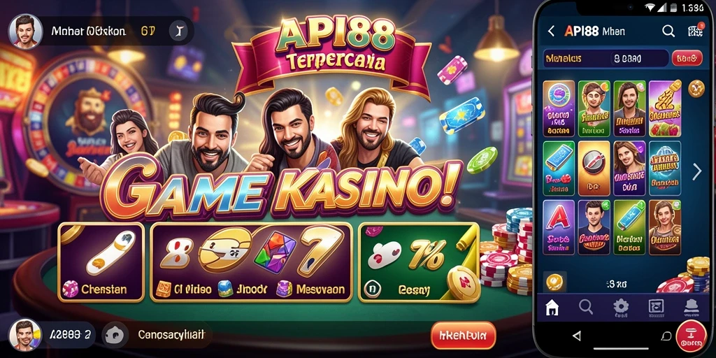 Screenshot permainan API88 yang menampilkan aksi Kasino yang menegangkan.