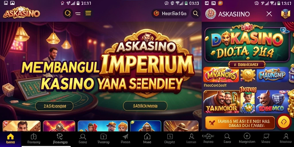 Tampilan menarik dari kasino yang sedang dibangun dalam ASKASINO.