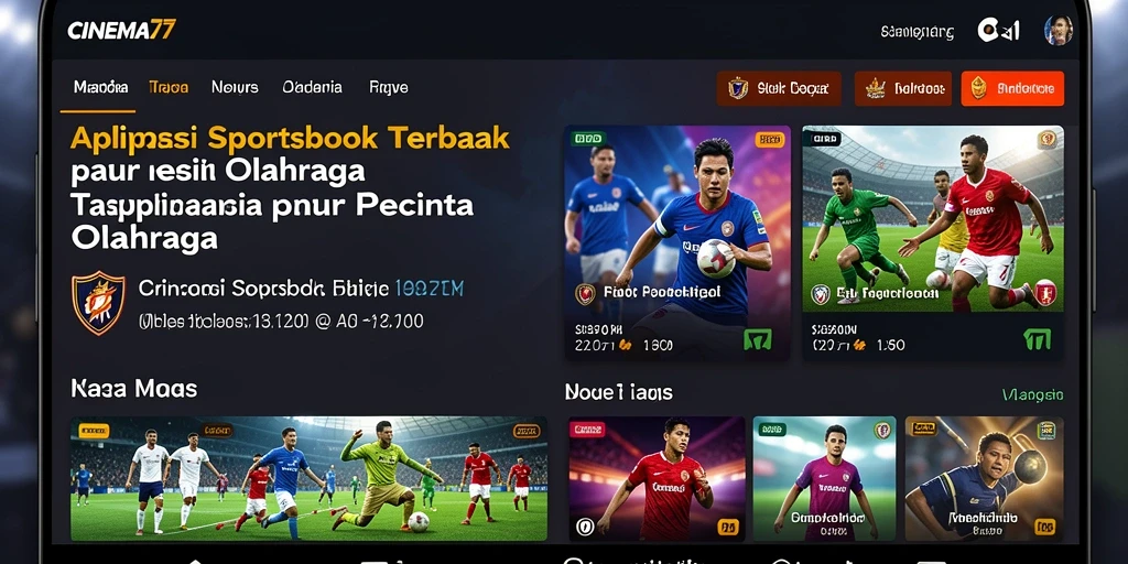 Tampilan gameplay Sportsbook di aplikasi CINEMA77 yang menarik.