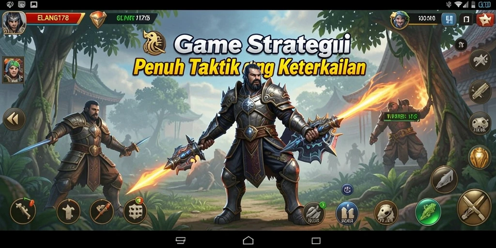 Tangkapan layar menampilkan pertempuran strategis yang mendebarkan.