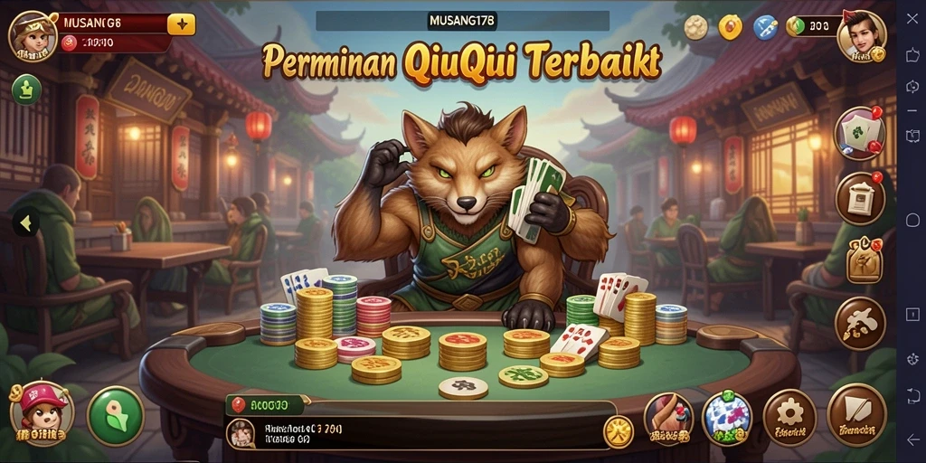 Tampilan gameplay seru dari MUSANG178 dalam permainan QiuQiu.