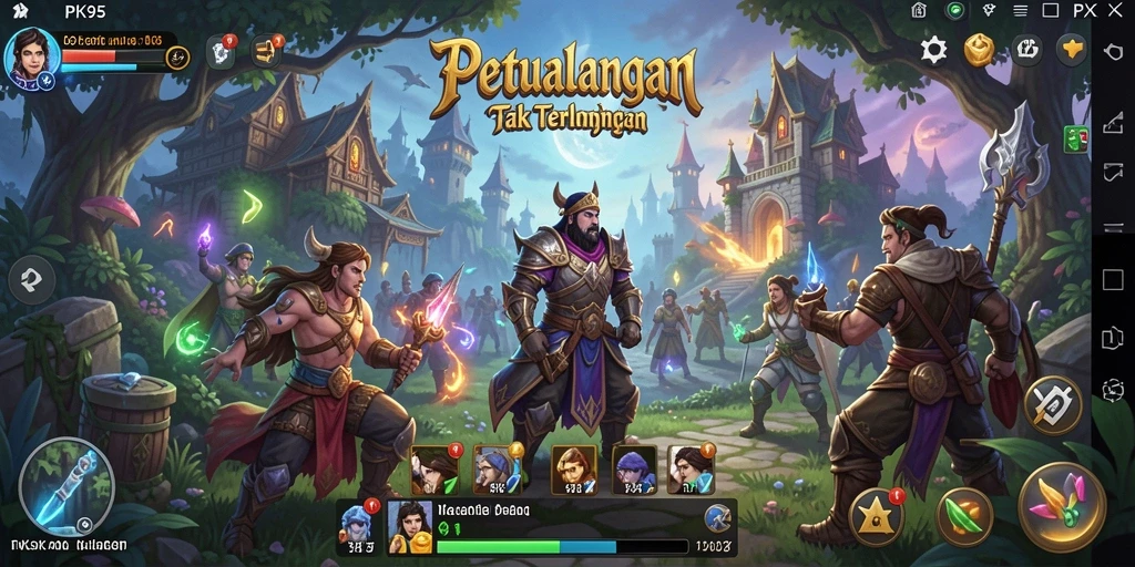 Tampilan gameplay PK95 yang memukau dalam petualangan RPG.