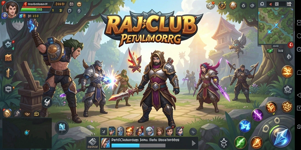 Screenshot gameplay RAJACLUB yang menunjukkan petualangan epik dalam MMORPG.