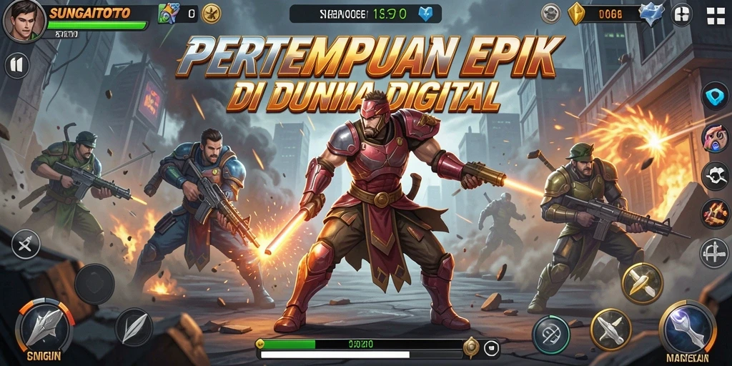 Gameplay menegangkan dalam pertempuran karakter di SUNGAITOTO.