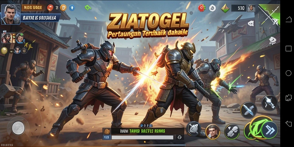Gameplay ZIATOGEL yang seru dalam pertempuran Battle Royale.